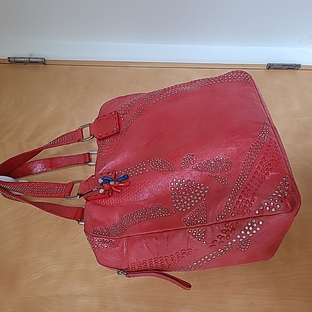 Francesco Biasia large read leather bag